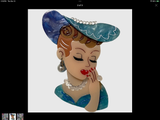 Lady Head Vase Brooch