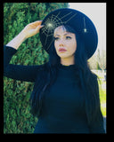 Spider web felt hat