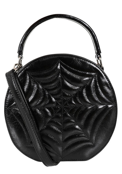 Spider web purse black
