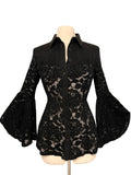 Bell sleeve lace top