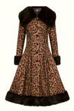Winter leopard swing coat