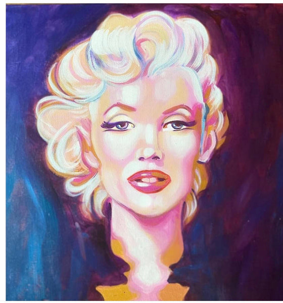 20 x 20 acrylic painting/Marilyn Monroe